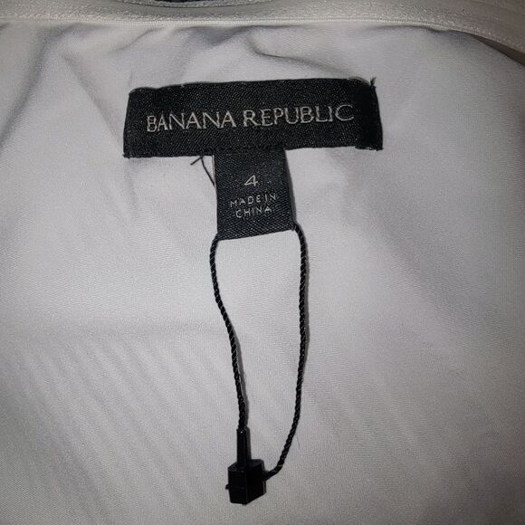 Banana Republic Nwot Seersucker One  Shoulder Shift Dress Size 4 - Picture 7 of 8